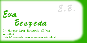 eva beszeda business card